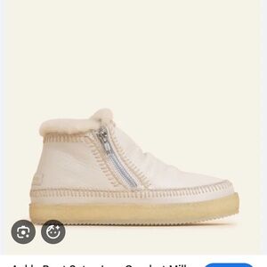 Laidback London White Shearling Lined ankle boots Shoes size 8